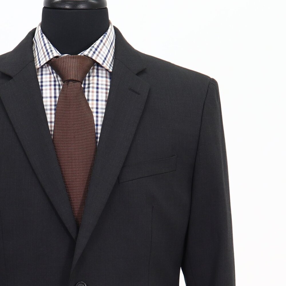 Banana Republic 42R Gray Solid 2-Button Sport Coat Blazer Jacket G412 - Picture 5 of 11